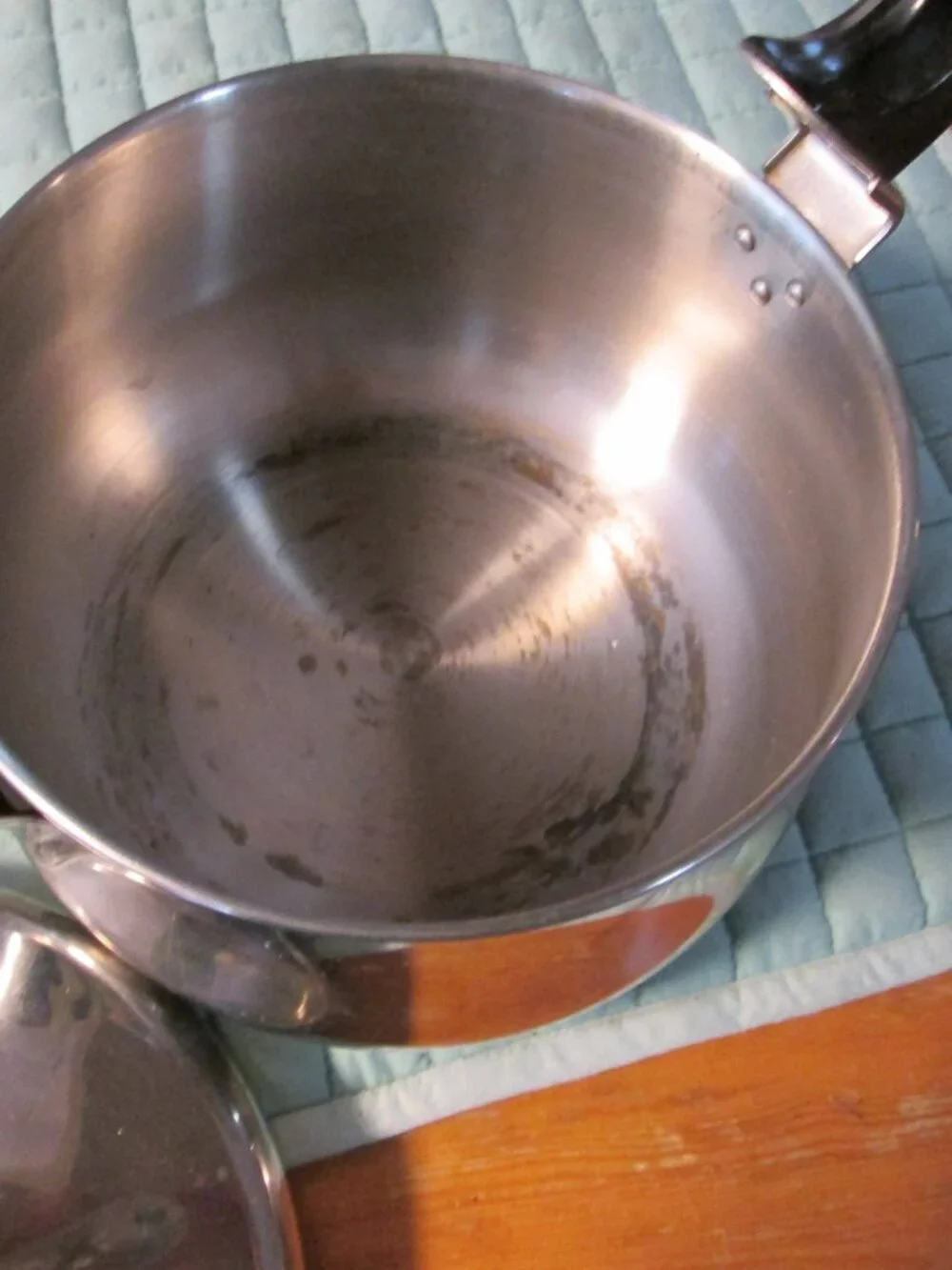 vTG FABERWARE UNIQUE STAINLESS 8 CUP TEA KETTLE SCOOP HANDLE